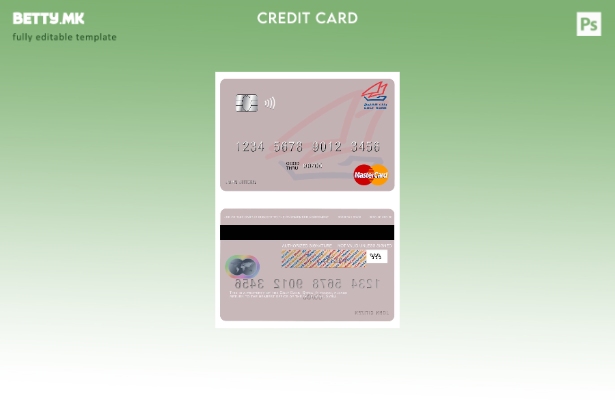 Модерен стил на шаблон за мастер картички на банката Сирија Залив